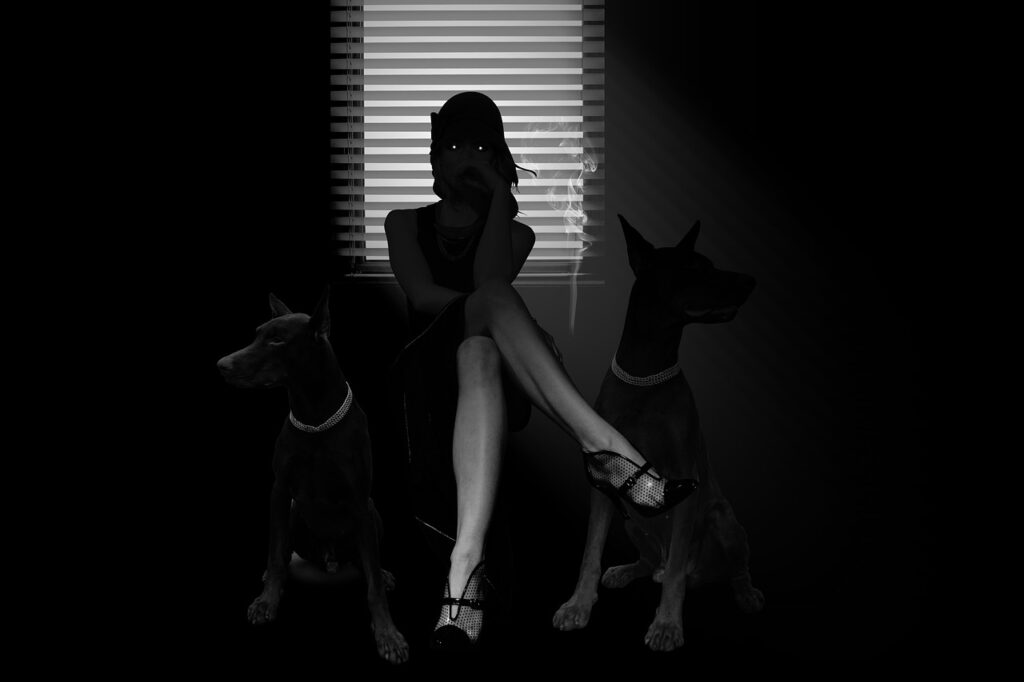 noir, femme fatale, glamour, retro, mysterious, woman, dogs, heels, black white, fantasy, venetian blind, shadow, light, dark, detective, vintage, hollywood, ed wood, black dog, black light, black wood, black fantasy, black dark, black vintage, black retro, black lights, femme fatale, femme fatale, detective, detective, detective, detective, detective, hollywood