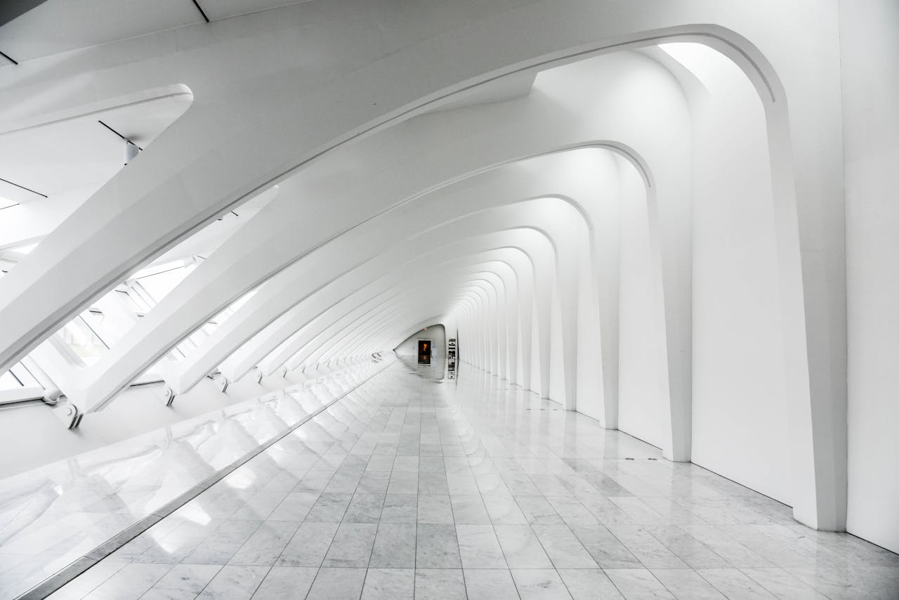 about-us Explore the sweeping modern arches and minimalistic design of the Milwaukee Art Museum's white hallway.
